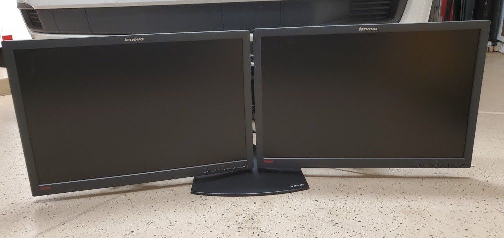 Two 24" Monitors with Stand