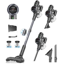 FABULETTA Cordless Vacuum Cleaner with LED Display, Brushless Motor, Max 50 Mins Runtime with Detachable Battery, 6 in 1 Lightweight Stick Vacuum Clea