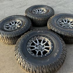 Jeep 17” Fuel Rebel Wheels With 37” Milestar Patagonia X/T Tires Off-Road Rims Rines