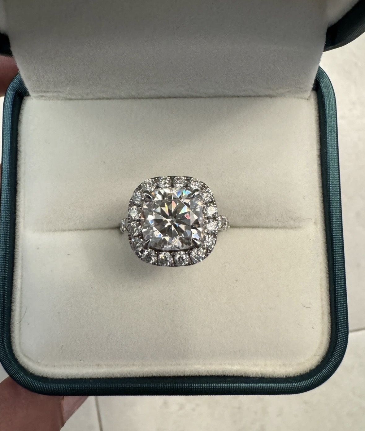 Solid Platinum P950 Halo Ring