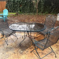 Wrought Iron Table And Chairs