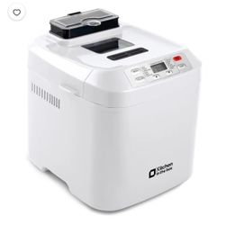 Kitchen in the Box 2lb Bread Maker with Auto Fruit Nut Dispenser, 12-in-1 Gluten-Free Bread Machine, 13H Delay Timer, Nonstick Pan, Keep Warm, White