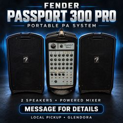 Fender Passport 300 Pro Portable PA System – Mixer & 2 Speakers