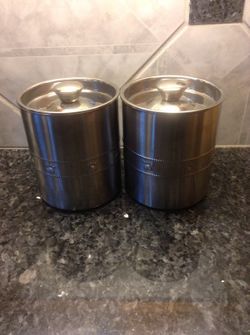 Stainless steel dog treat container