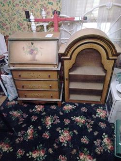 Hutch Desk Hand Painted