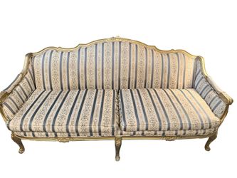 Vintage French Provincial Louis XV Giltwood Sofa OBO