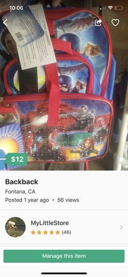 Avengers backpack with lunch pouch.Brand New!!