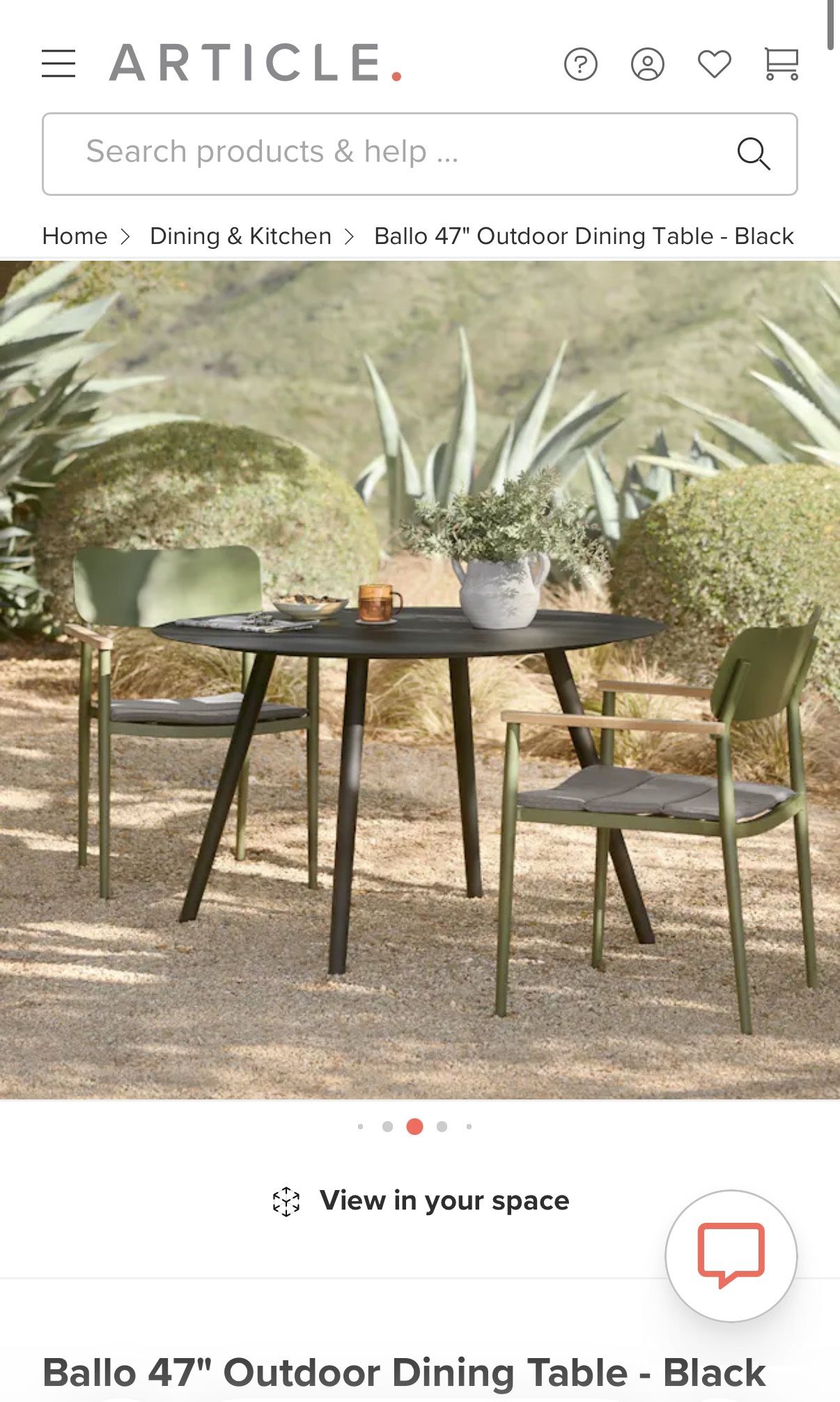 Article Ballo Round Dining Table In Boxes