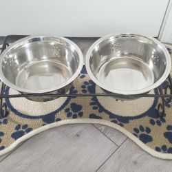 Large Dog Bowl Set