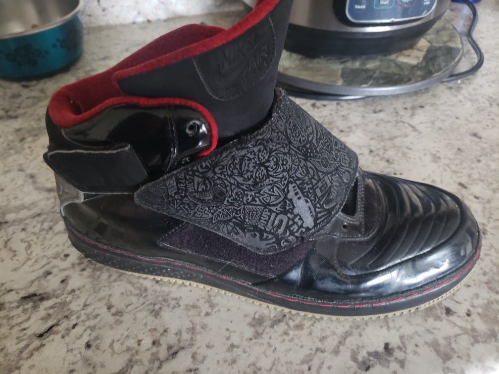 Air Jordan Fusion Nike Best of Both Worlds Black Sneakers 2008 sz 10