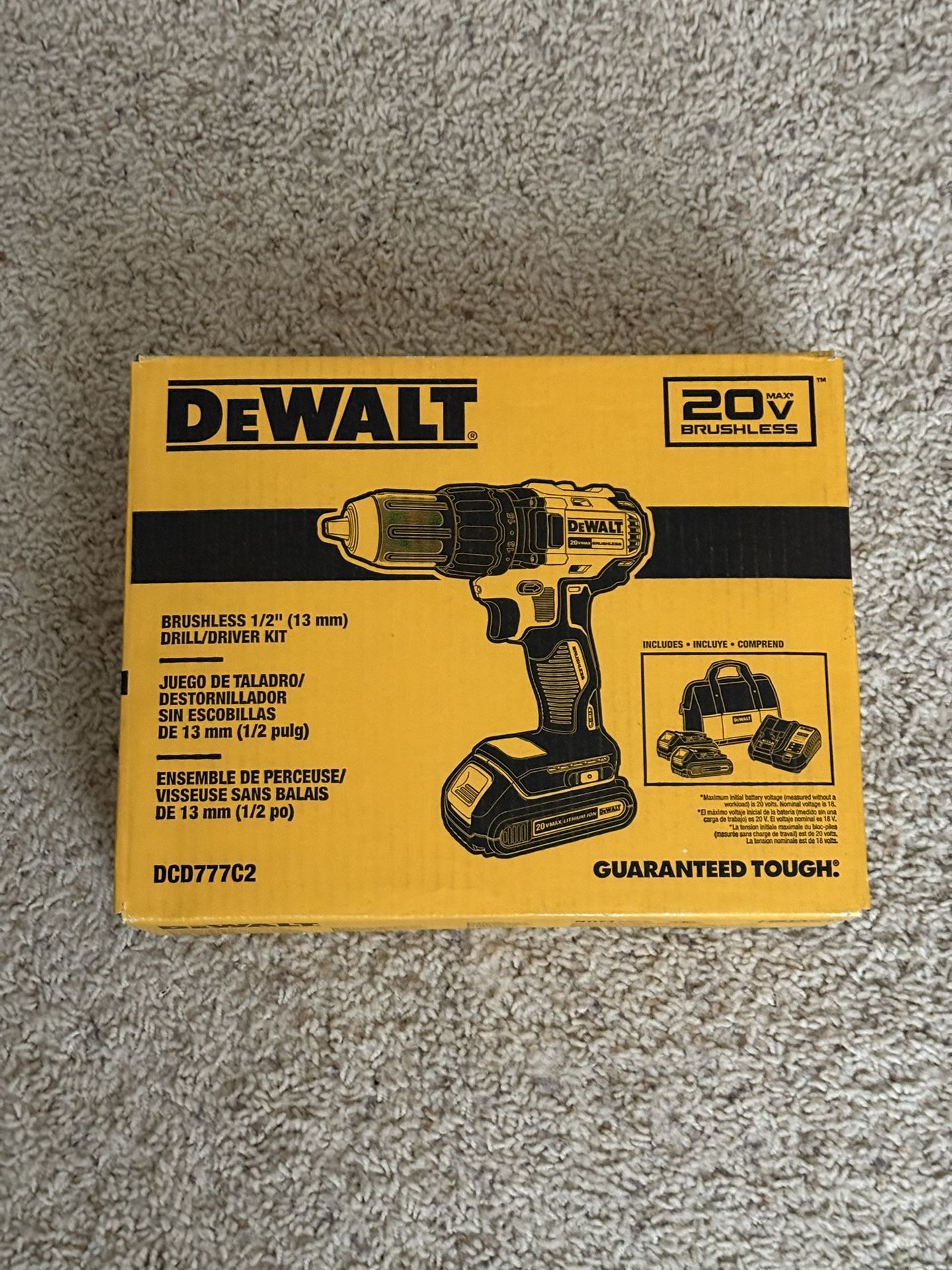 DeWALT 20V Brushless Cordless Drill Kit