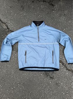 Vintage nike running windbreaker jacket w/ white horizontal stripe