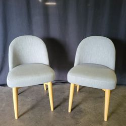 Linen Upholstered Dining Chair Set of 2