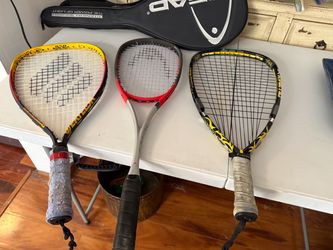 Set of 3 Racquetball Rackets/ all 3 $10.00