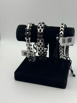 Invicta  elements  sterling steel chain bracelet