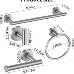 4 Piece  Stainless Steel Bathroom Hardware 