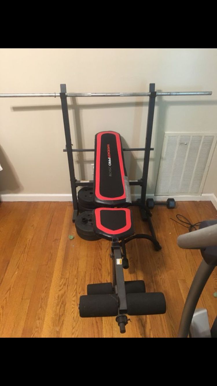 Weight Bench with extras