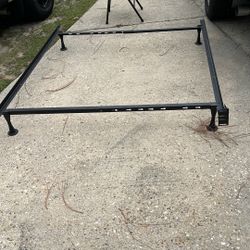 Bed Frame Adjustable  From Twin To Queen Needs Box Spring And Mattress 