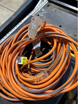 Rigid hundred foot 12 gauge extension cord