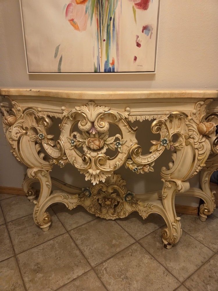 Antique Ornate Console Table