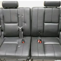 07-14 New Yukon Black Leather 3rd Row Seats