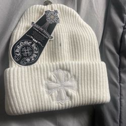 Chrome Hearts x Comme des Garçons White Beanie
