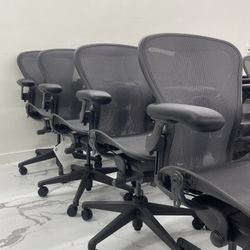 BRAND NEW HERMAN MILLER REMASTERED AERON CHAIRS SIZE A-B-C FULLY LOADED WITH POSTURE FIT SL!