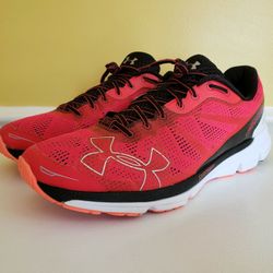 UNDER ARMOUR Men's Bandit Charged Running Shoes (12) Red/Black