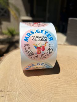 CUSTOM BOPP LABELS FOR BUSINESS advertising Cups Drinks Hydro Flasks Cosmetics Party Goody Bags