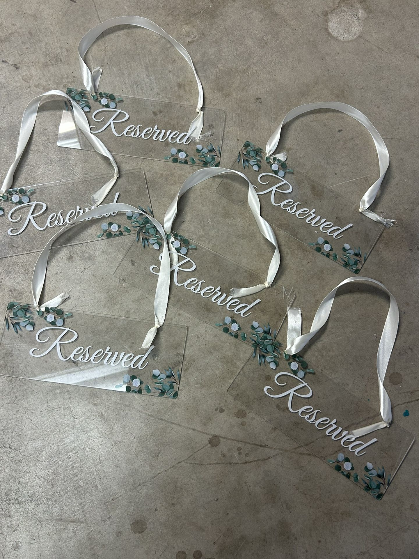 Wedding Decor Reserved Signs + Bubbles + Bubble Send Off Sign  