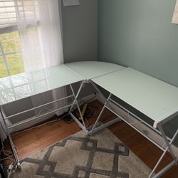 White Glass Office Desk