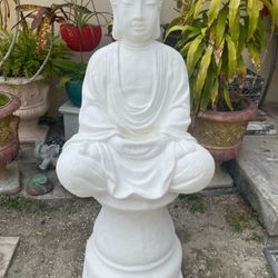 Concrete Buddha And Pedestal
