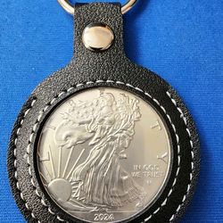 KEYCHAIN: 2024 Walking Liberty Silver-Plated Commemorative – Coin Design Gift