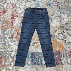 Absent Clothing All Over Print Denim Jeans