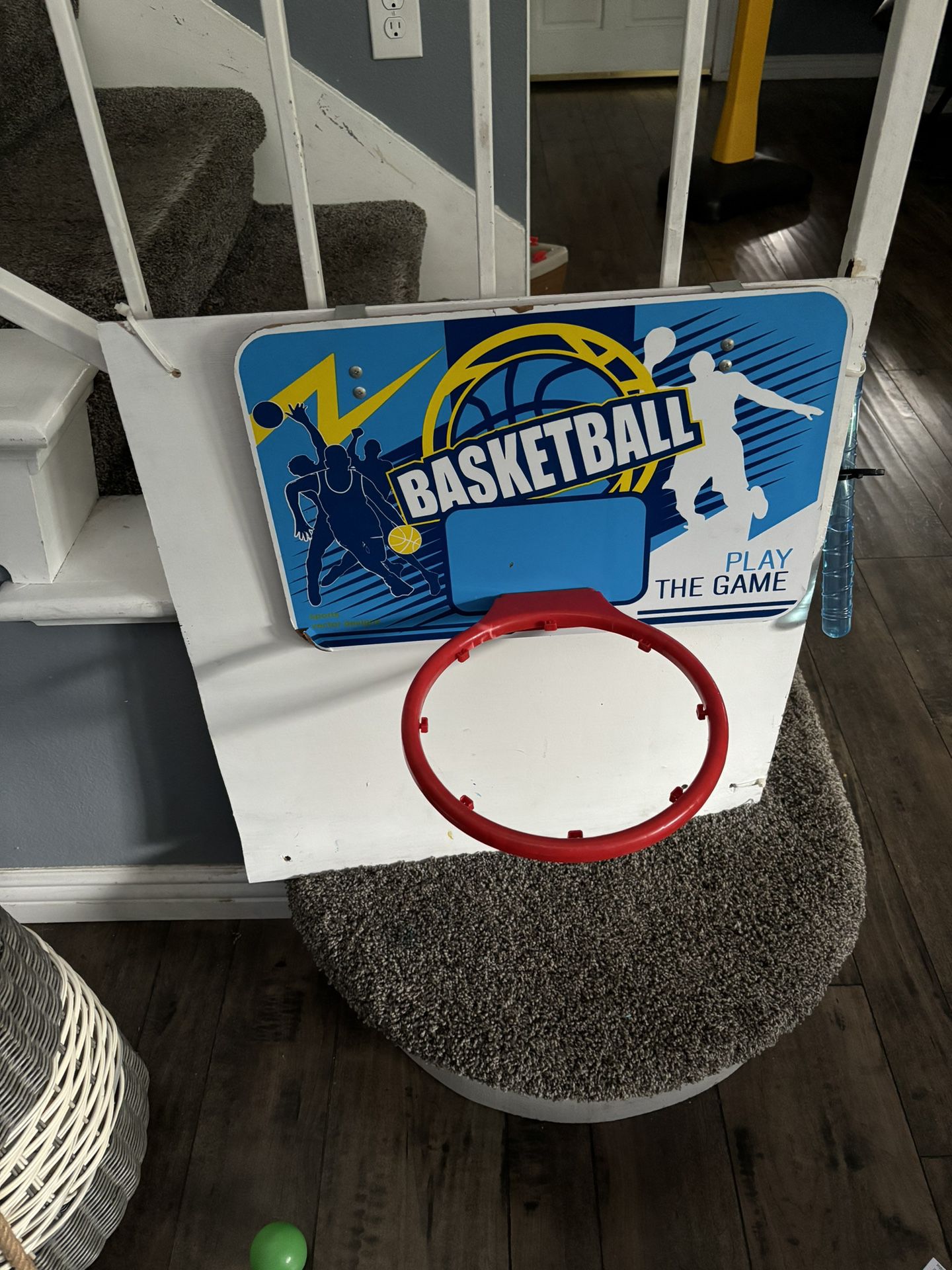 Hanging Door Basketball Hoop. No Net