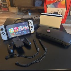 Nintendo Switch OLED + 128gb MicroSD, Case, & Mario Kart 8 Deluxe 