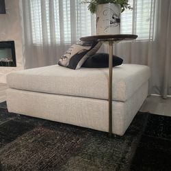 Modern Grey Ottoman 