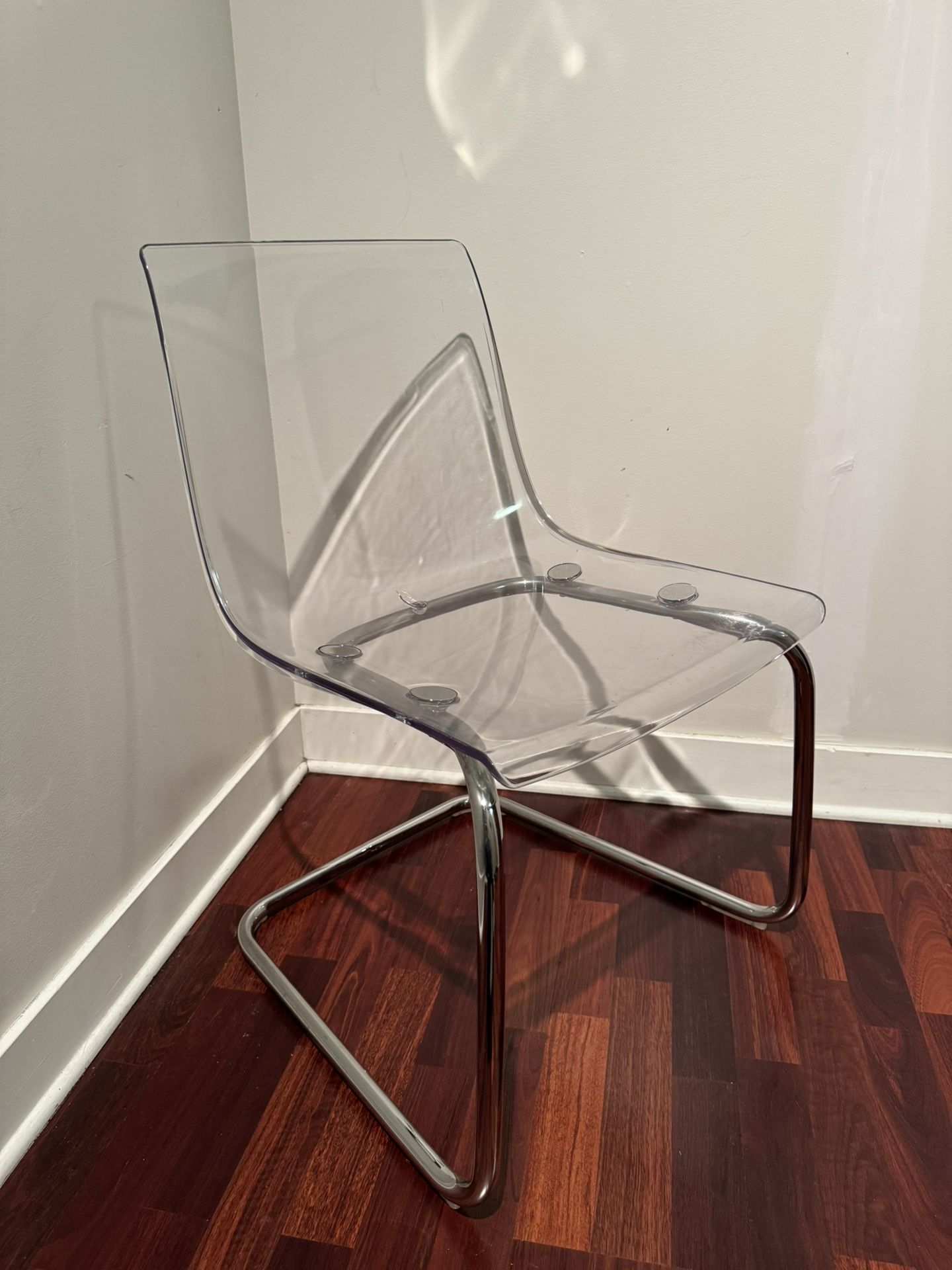 Clear Acrylic Chair with Chrome Legs