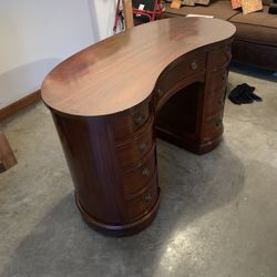 Antique mahogany Kidney Shape Desk