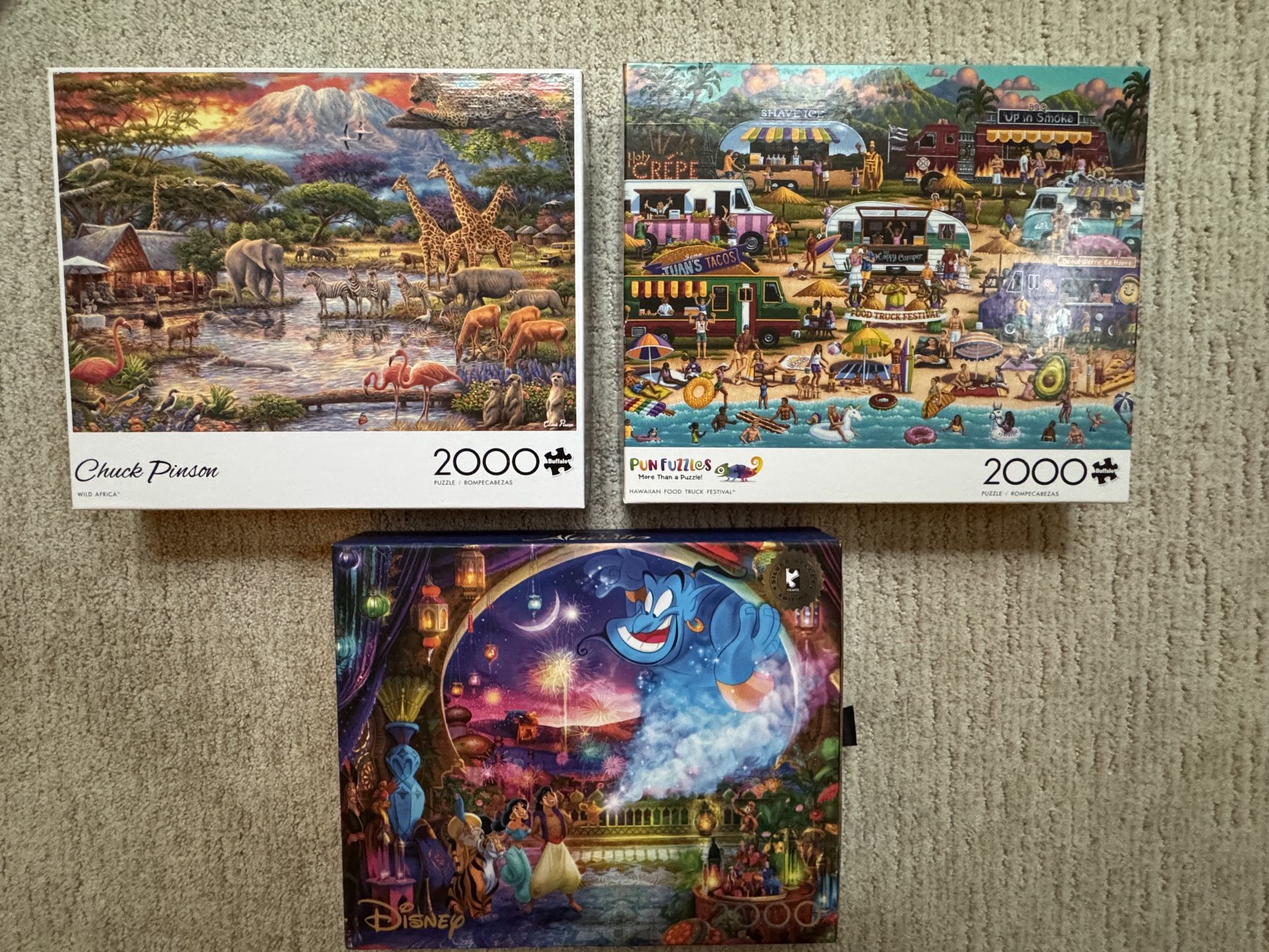 Bundle Of Three 2000 Piece Jigsaw Puzzles