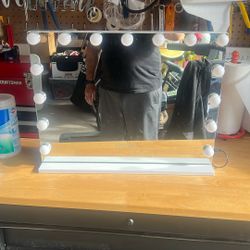 Make up mirror with LED lights