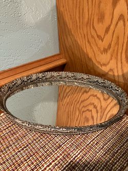 Vintage Mirrored Vanity Glass Tray