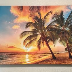 Relaxing Beach Scene Canvas – Perfect Coastal Décor!