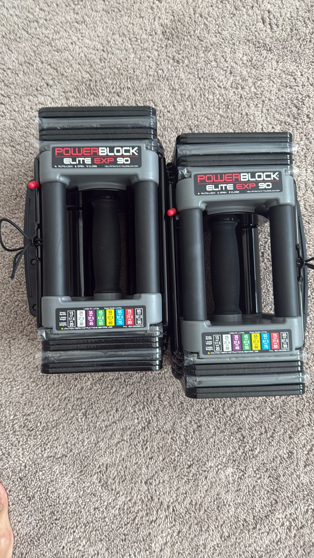 PowerBlock EXP 90 dumbbells