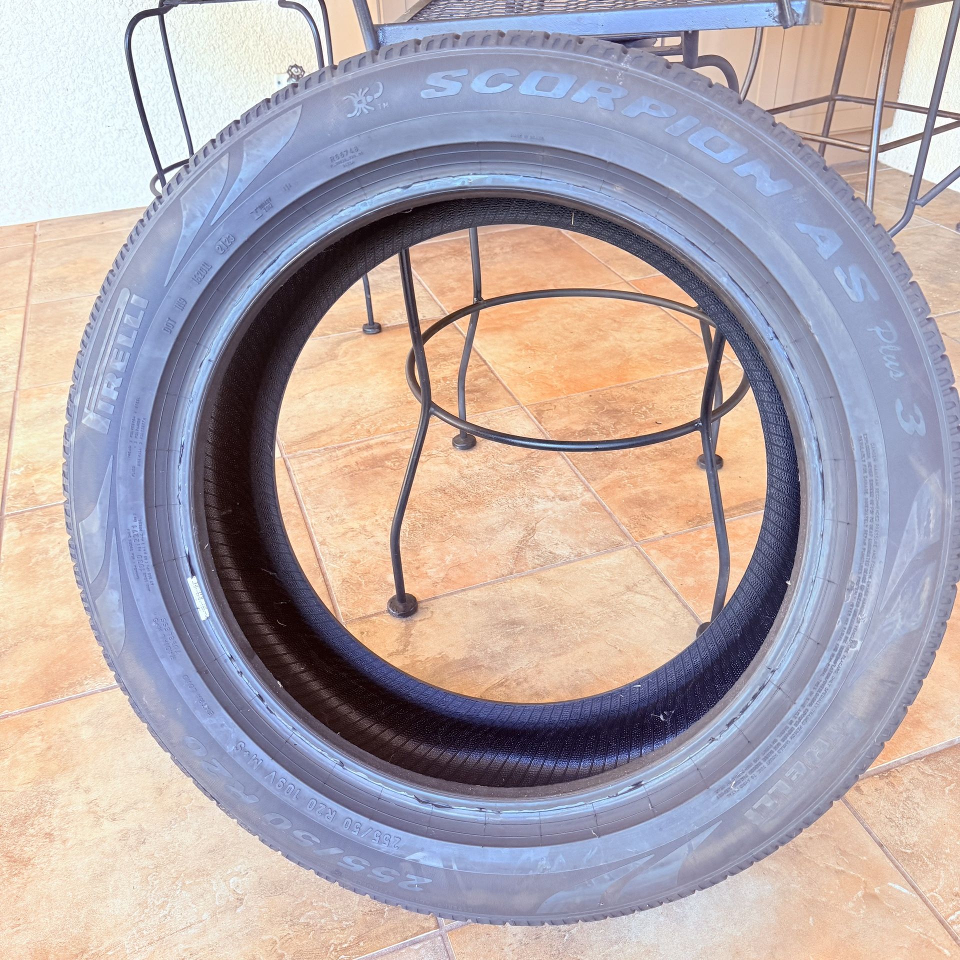 Pirelli Scorpion AS Plus 3 tire (1) — 255/50R20 109V M+S (XL), DOT 2123