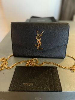 YSL black envelope purse