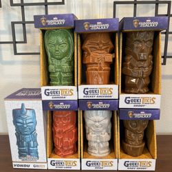 Guardians Of The Galaxy - Geeki Tikis - Tiki Mugs - Disney - Set Of 7