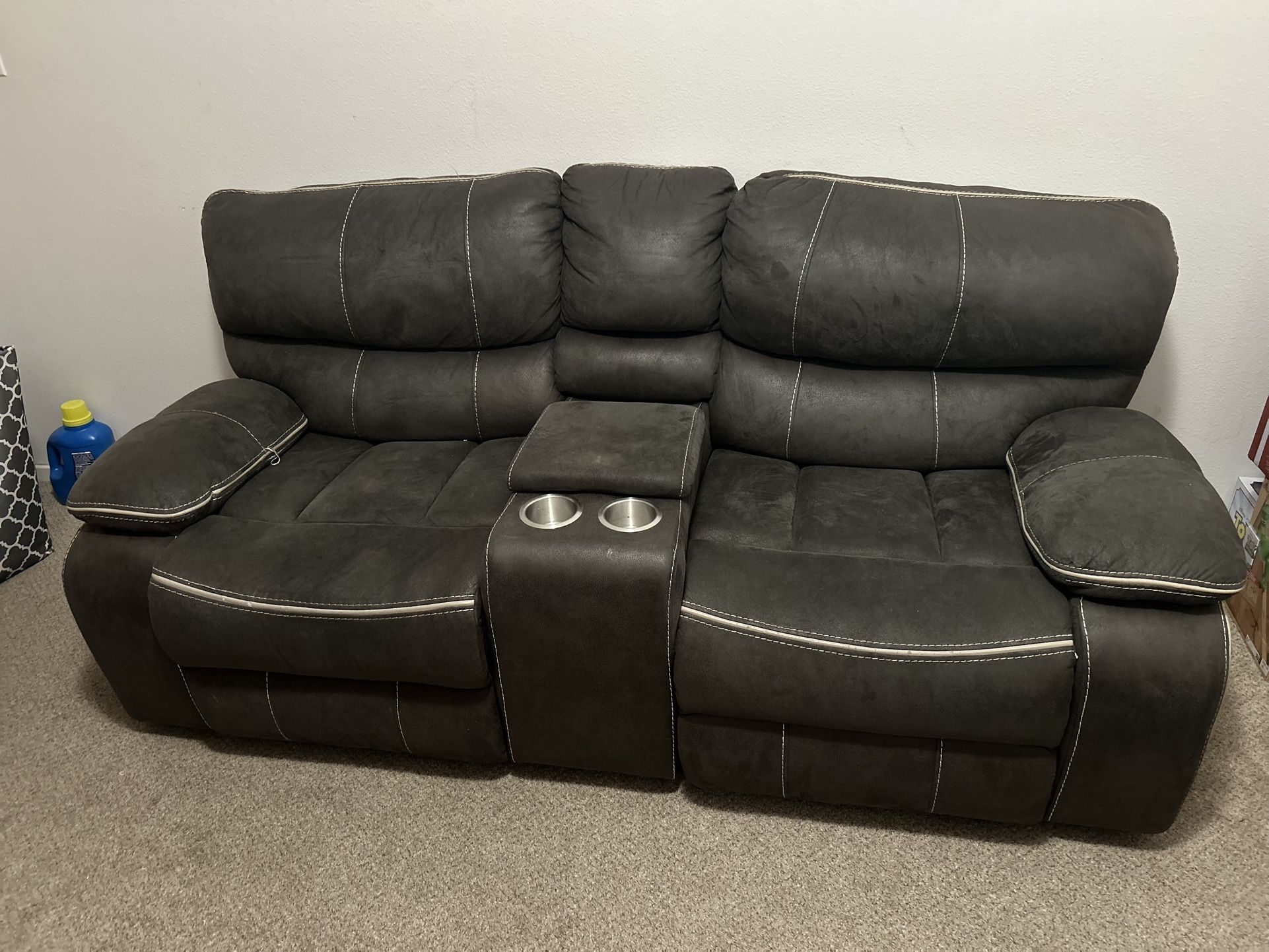 Dark Gray Reclining Couch