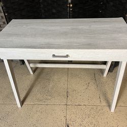 Modern Light Gray Desk with Full-Width Drawer – 42”W x 20”D x 30”H (Excellent Condition)