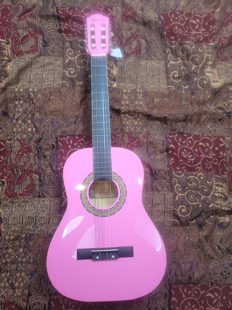 Odoca Pink Guitar Small Scale W/ IStand